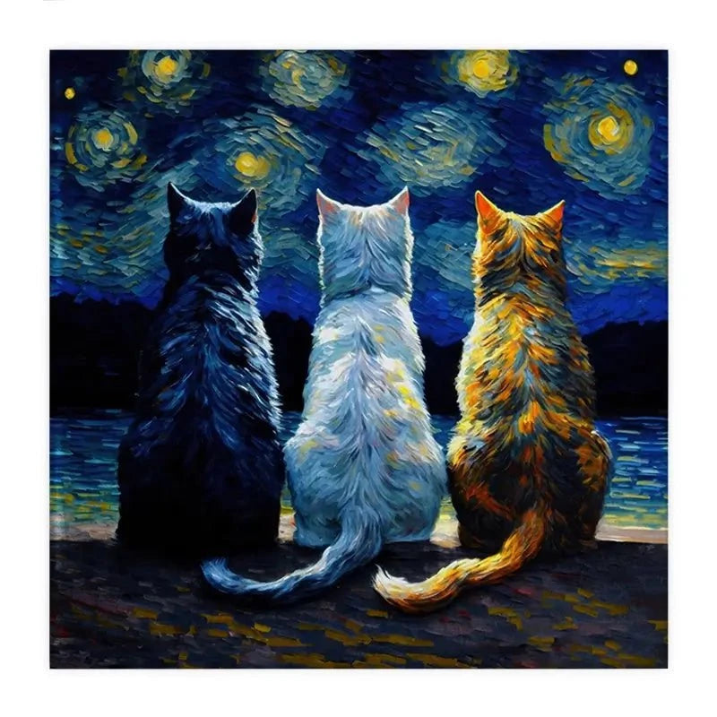 Van Gogh Three Cats Canvas Print Van Gogh Three Cats Canvas Print wall art product Svetlana Aleynikova