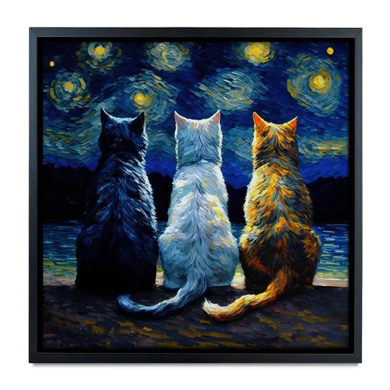 Van Gogh Three Cats Canvas Print Van Gogh Three Cats Canvas Print wall art product Svetlana Aleynikova