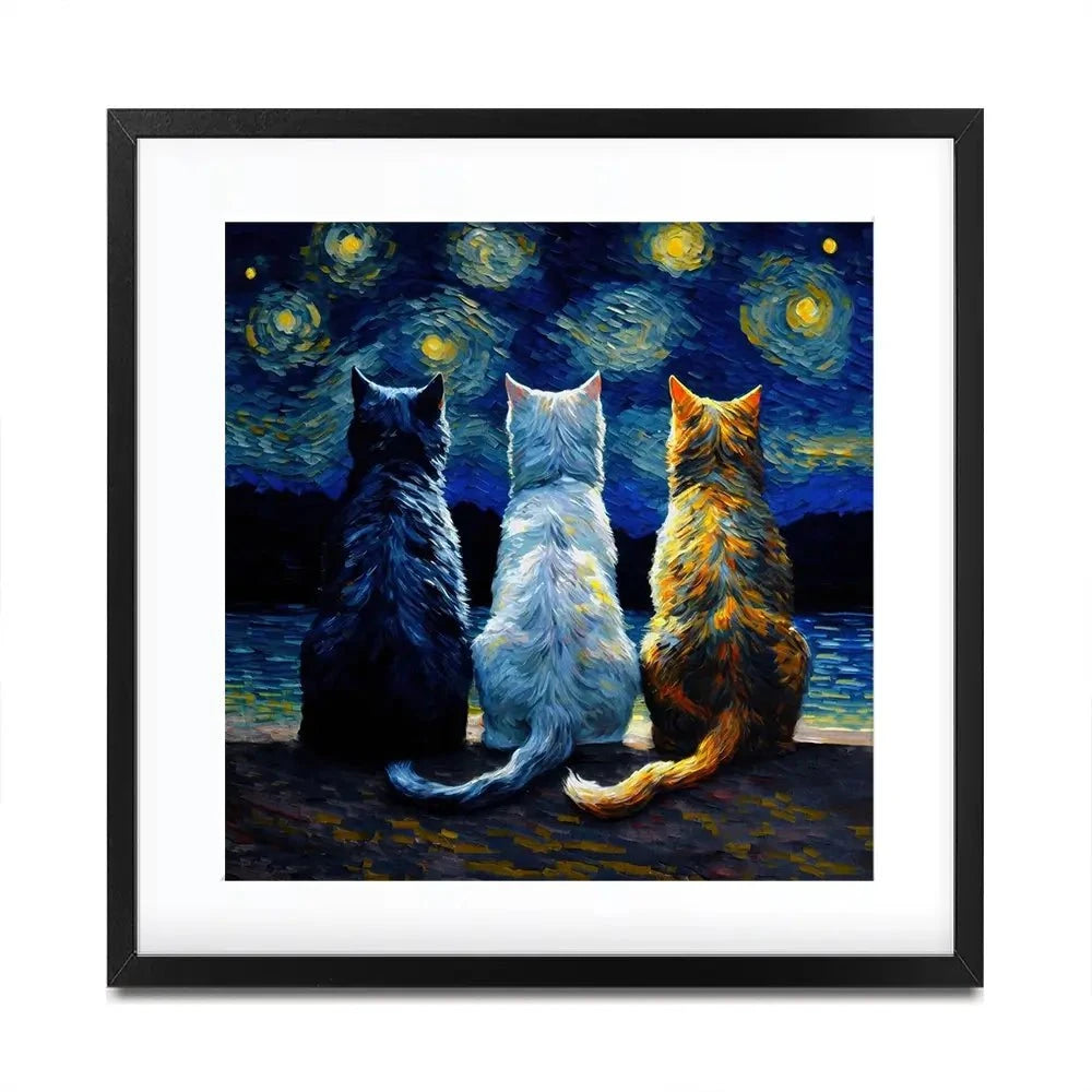 Van Gogh Three Cats Framed Art Print Van Gogh Three Cats Framed Art Print wall art product Svetlana Aleynikova