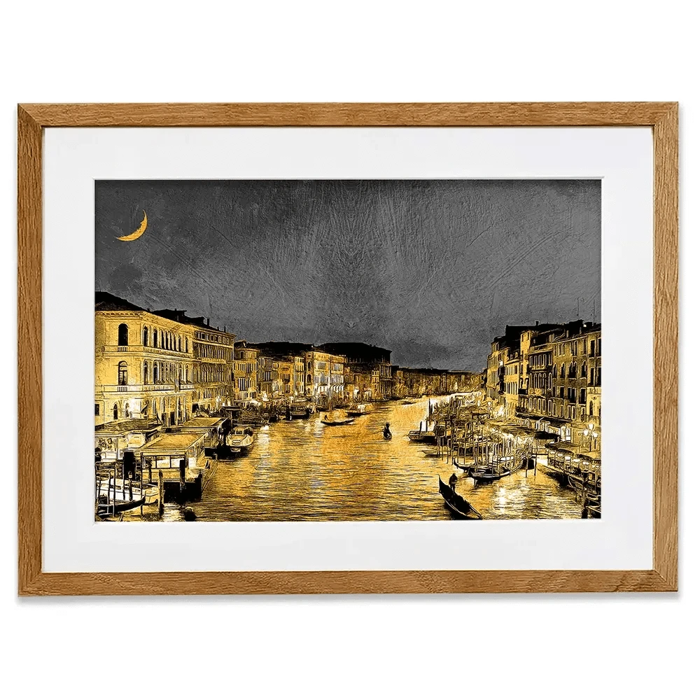 Venice Glow Framed Art Print Venice Glow Framed Art Print wall art product Mohammadreza Zeidabadi / Shutterstock