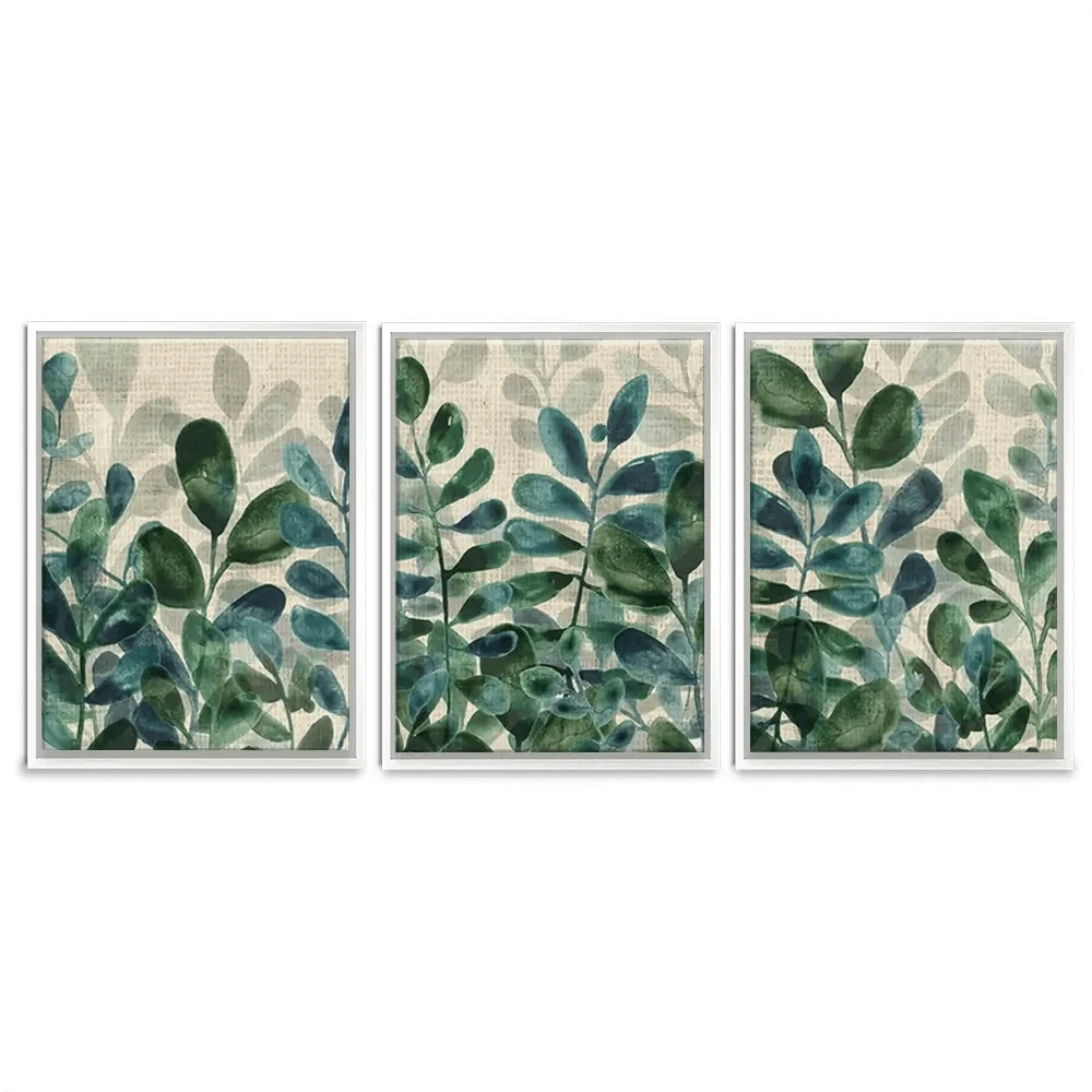 Verdant Sophistication Trio Canvas Print Verdant Sophistication Trio Canvas Print wall art product June Erica Vess