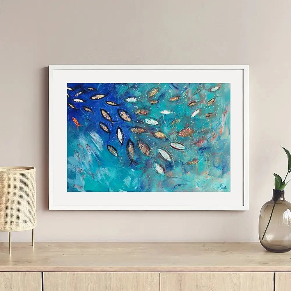 Very Fishy Framed Art Print Very Fishy Framed Art Print wall art product Jane Brookshaw