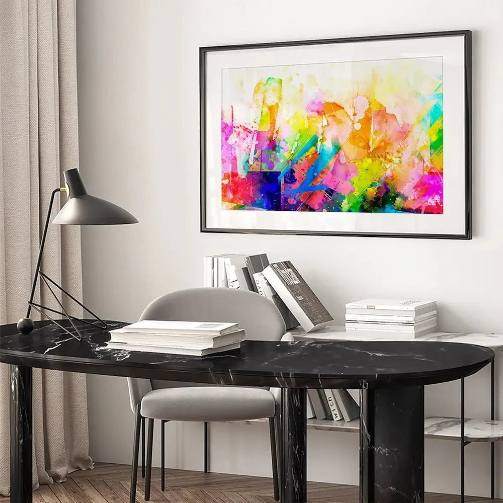 Vibrant Abstract Framed Art Print Vibrant Abstract Framed Art Print wall art product ARTEMENKO VALENTYN / Shutterstock