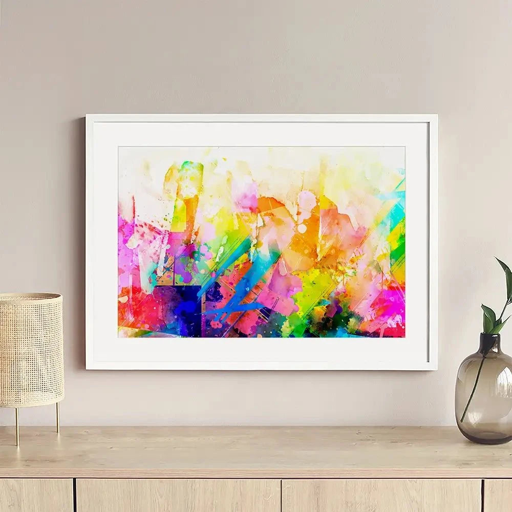 Vibrant Abstract Framed Art Print Vibrant Abstract Framed Art Print wall art product ARTEMENKO VALENTYN / Shutterstock