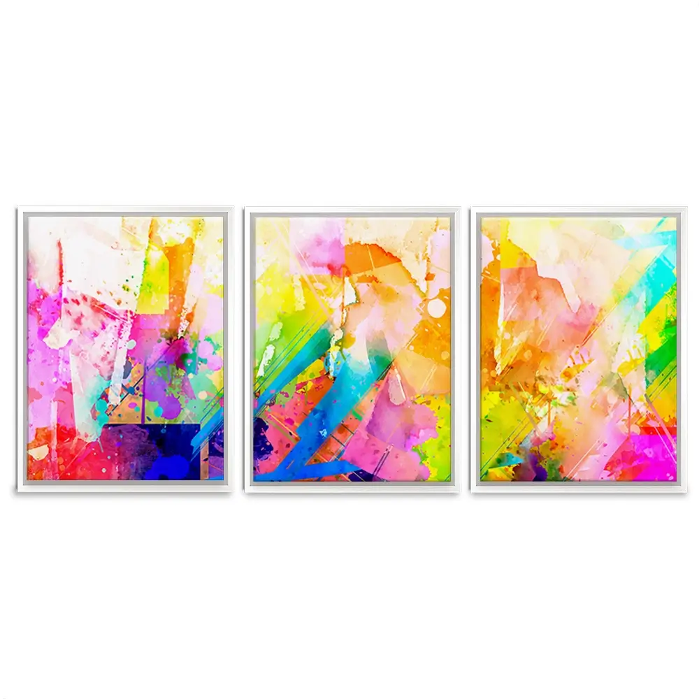 Vibrant Abstract Trio Canvas Print Vibrant Abstract Trio Canvas Print wall art product ARTEMENKO VALENTYN / Shutterstock