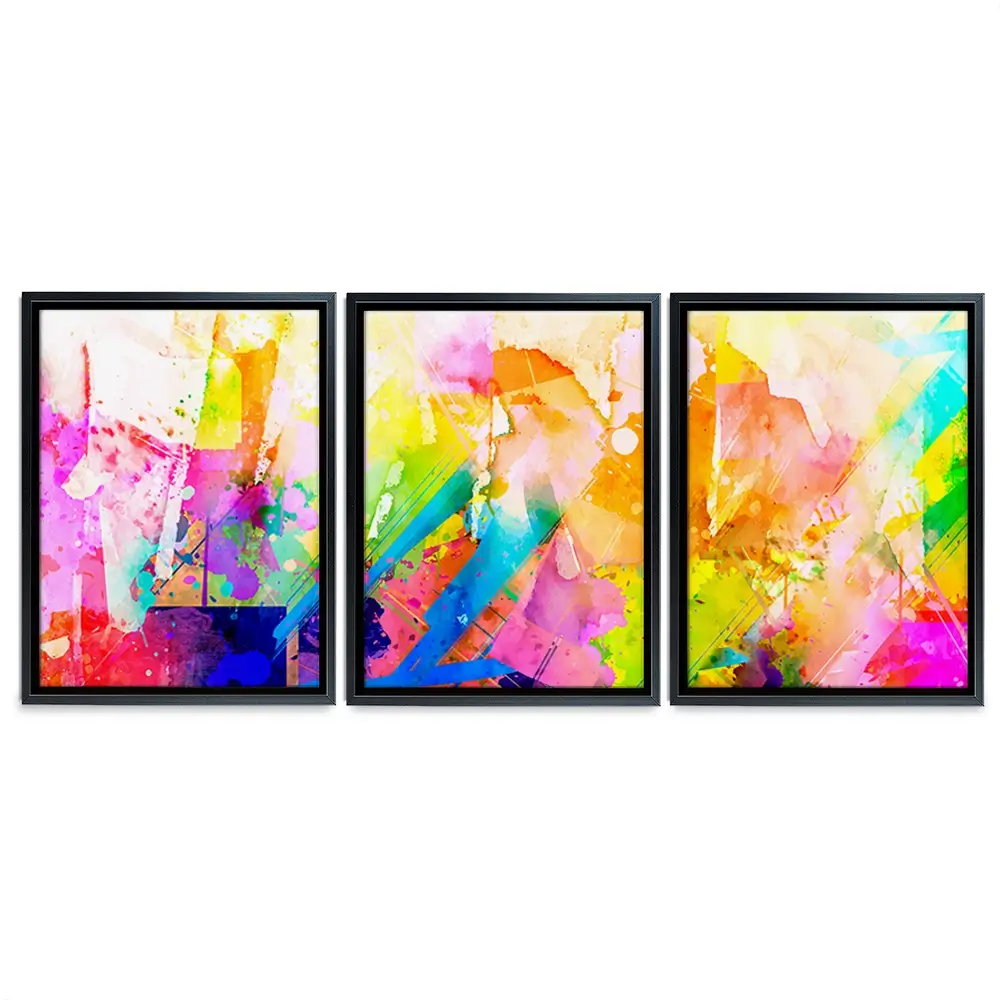 Vibrant Abstract Trio Canvas Print Vibrant Abstract Trio Canvas Print wall art product ARTEMENKO VALENTYN / Shutterstock