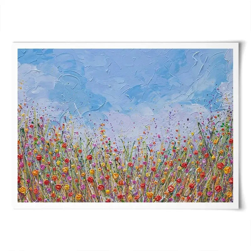 Vibrant Flower Field Art Print Vibrant Flower Field Art Print wall art product Olga Tkachyk
