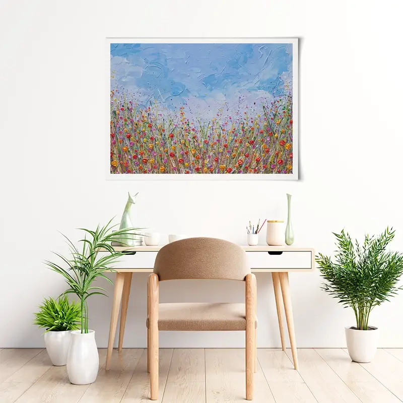 Vibrant Flower Field Art Print Vibrant Flower Field Art Print wall art product Olga Tkachyk