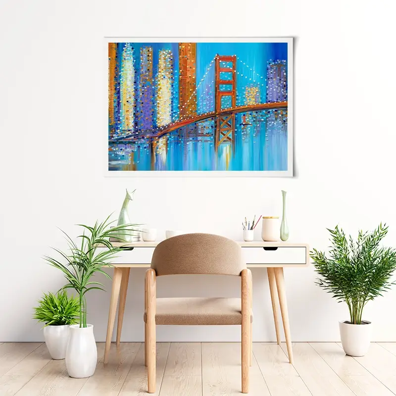 Vibrant Golden Gate Bridge Art Print Vibrant Golden Gate Bridge Art Print wall art product Ekaterina Ermilkina