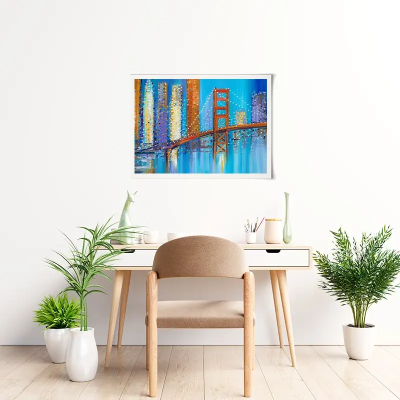 Vibrant Golden Gate Bridge Art Print Vibrant Golden Gate Bridge Art Print wall art product Ekaterina Ermilkina