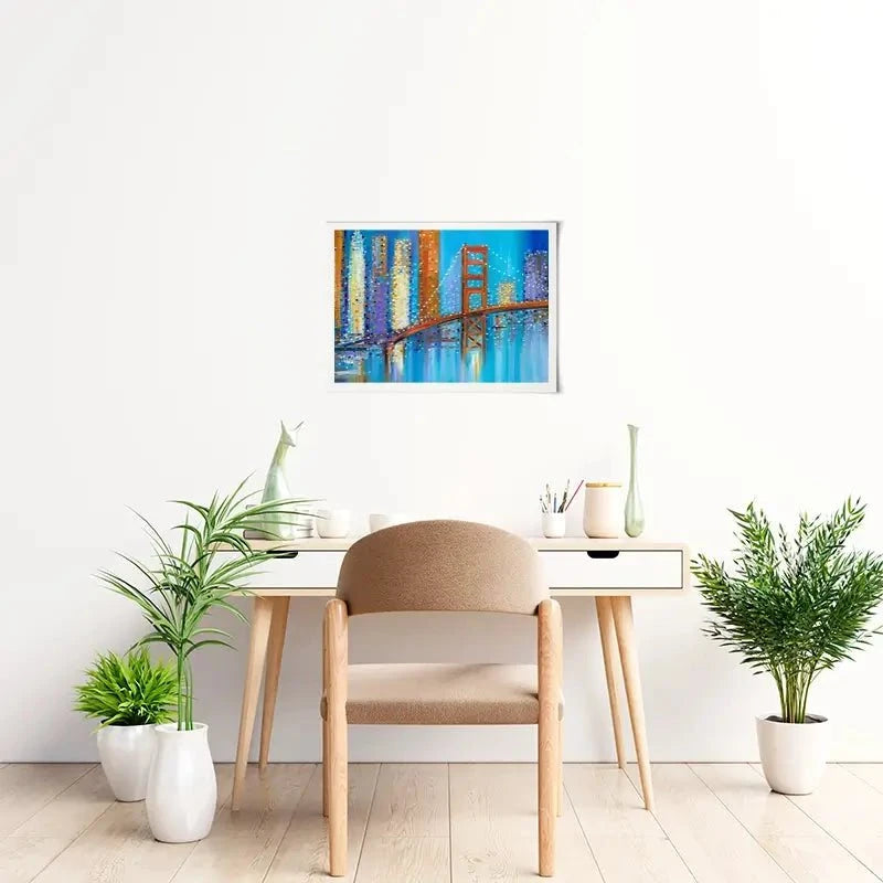 Vibrant Golden Gate Bridge Art Print Vibrant Golden Gate Bridge Art Print wall art product Ekaterina Ermilkina