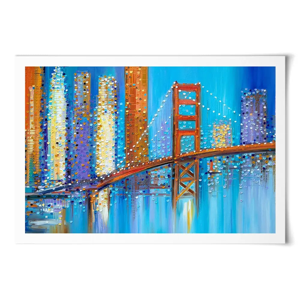 Vibrant Golden Gate Bridge Art Print Vibrant Golden Gate Bridge Art Print wall art product Ekaterina Ermilkina