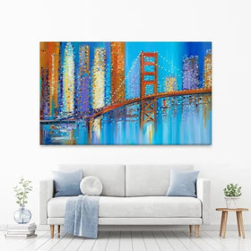 Vibrant Golden Gate Bridge Canvas Print Vibrant Golden Gate Bridge Canvas Print wall art product Ekaterina Ermilkina