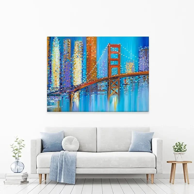 Vibrant Golden Gate Bridge Canvas Print Vibrant Golden Gate Bridge Canvas Print wall art product Ekaterina Ermilkina
