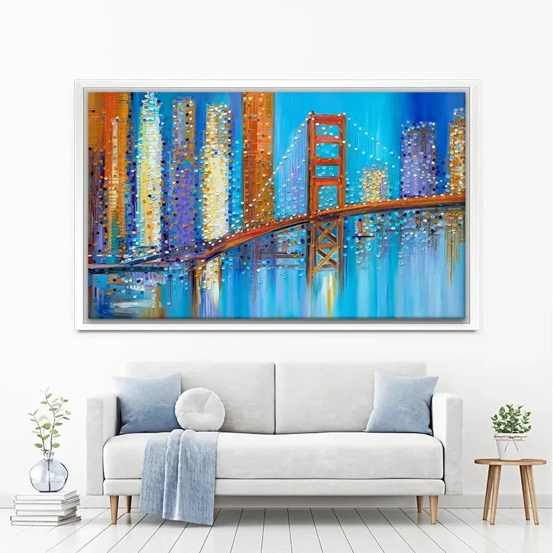 Vibrant Golden Gate Bridge Canvas Print Vibrant Golden Gate Bridge Canvas Print wall art product Ekaterina Ermilkina