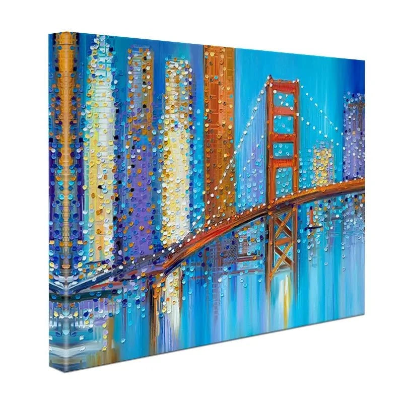 Vibrant Golden Gate Bridge Canvas Print Vibrant Golden Gate Bridge Canvas Print wall art product Ekaterina Ermilkina