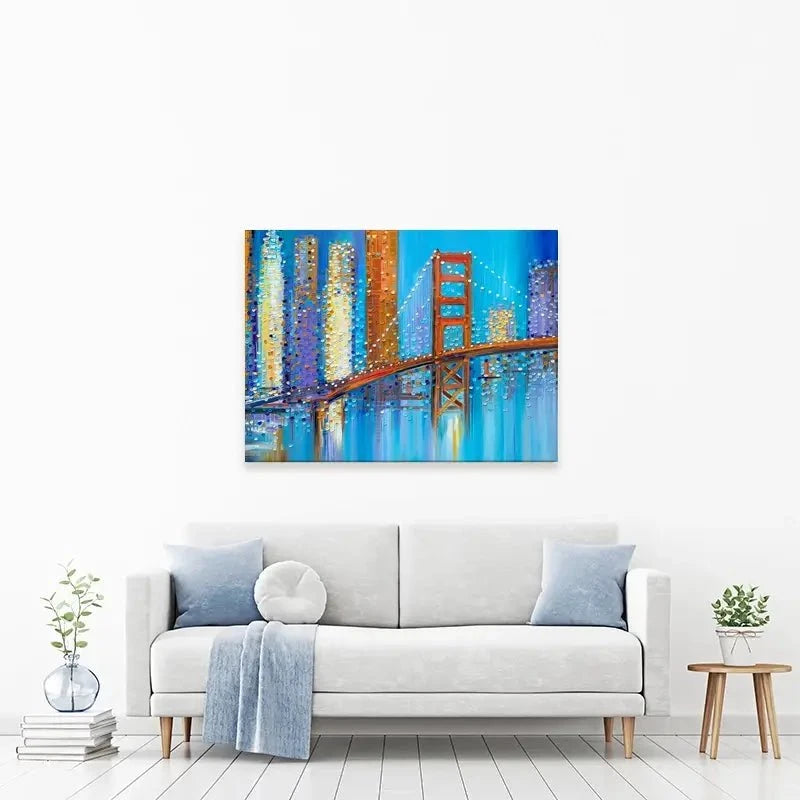 Vibrant Golden Gate Bridge Canvas Print Vibrant Golden Gate Bridge Canvas Print wall art product Ekaterina Ermilkina