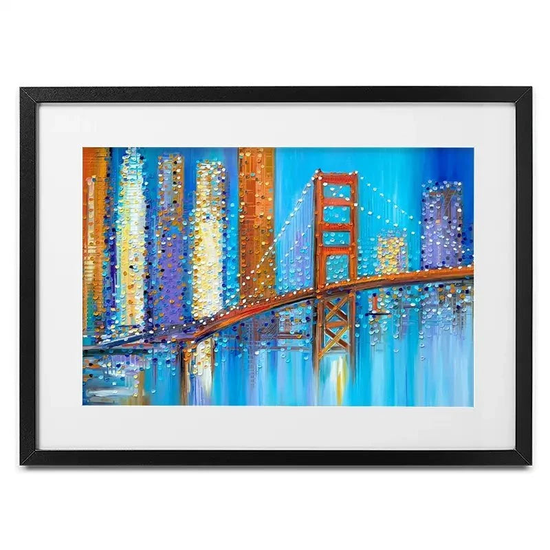 Vibrant Golden Gate Bridge Framed Art Print Vibrant Golden Gate Bridge Framed Art Print wall art product Ekaterina Ermilkina