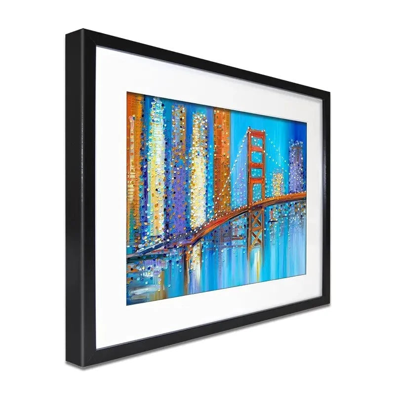 Vibrant Golden Gate Bridge Framed Art Print Vibrant Golden Gate Bridge Framed Art Print wall art product Ekaterina Ermilkina
