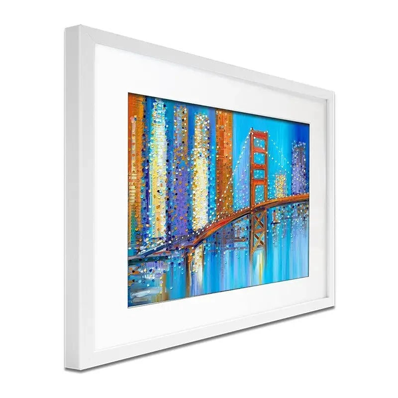 Vibrant Golden Gate Bridge Framed Art Print Vibrant Golden Gate Bridge Framed Art Print wall art product Ekaterina Ermilkina