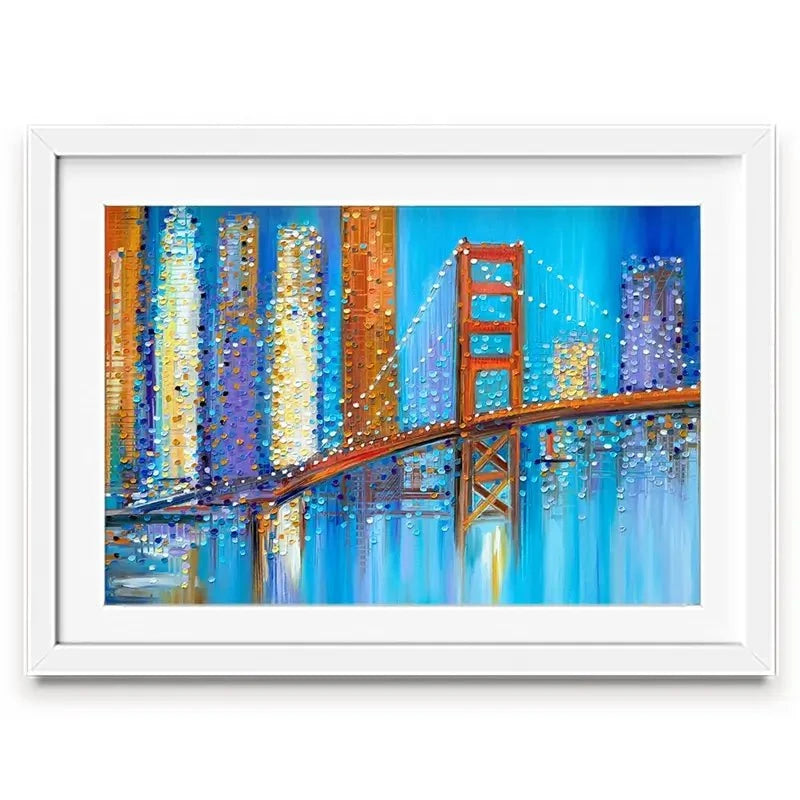 Vibrant Golden Gate Bridge Framed Art Print Vibrant Golden Gate Bridge Framed Art Print wall art product Ekaterina Ermilkina