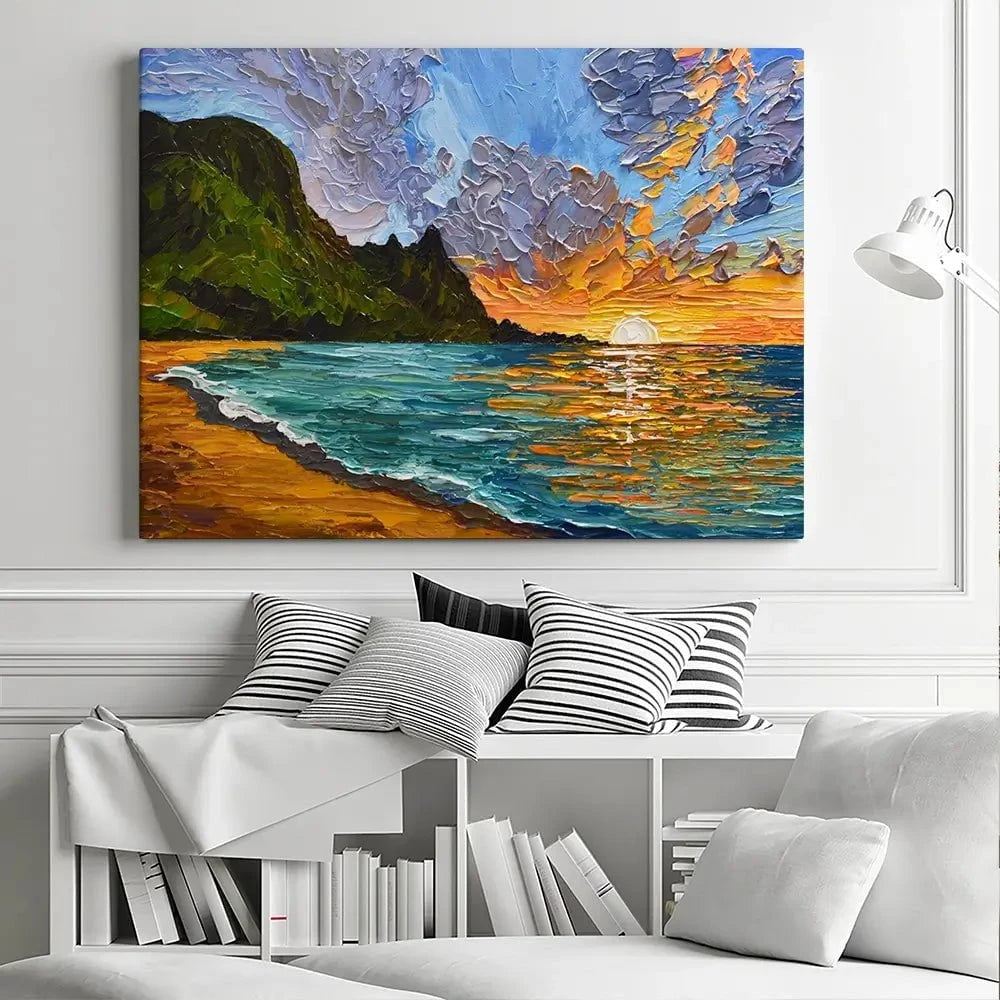 Vibrant Mountain Sunset Canvas Print Vibrant Mountain Sunset Canvas Print wall art product Olga Tkachyk