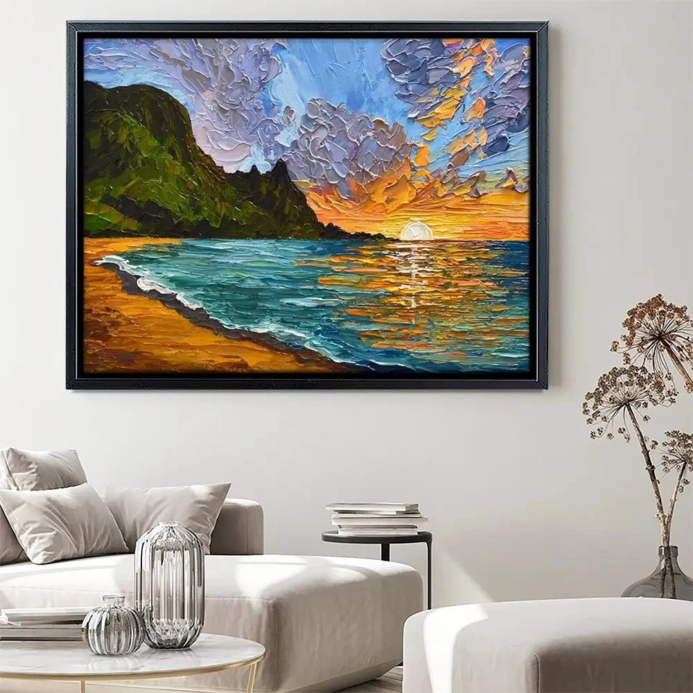 Vibrant Mountain Sunset Canvas Print Vibrant Mountain Sunset Canvas Print wall art product Olga Tkachyk