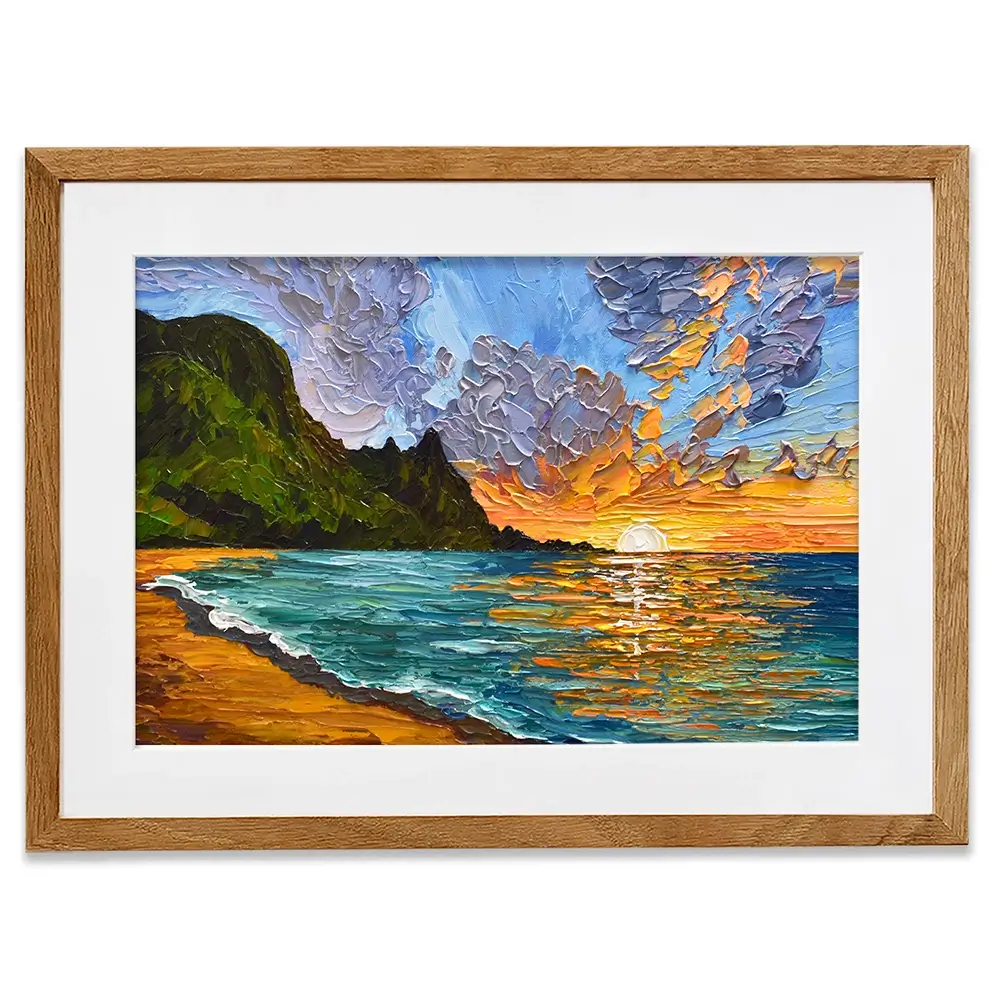 Vibrant Mountain Sunset Framed Art Print Vibrant Mountain Sunset Framed Art Print wall art product Olga Tkachyk