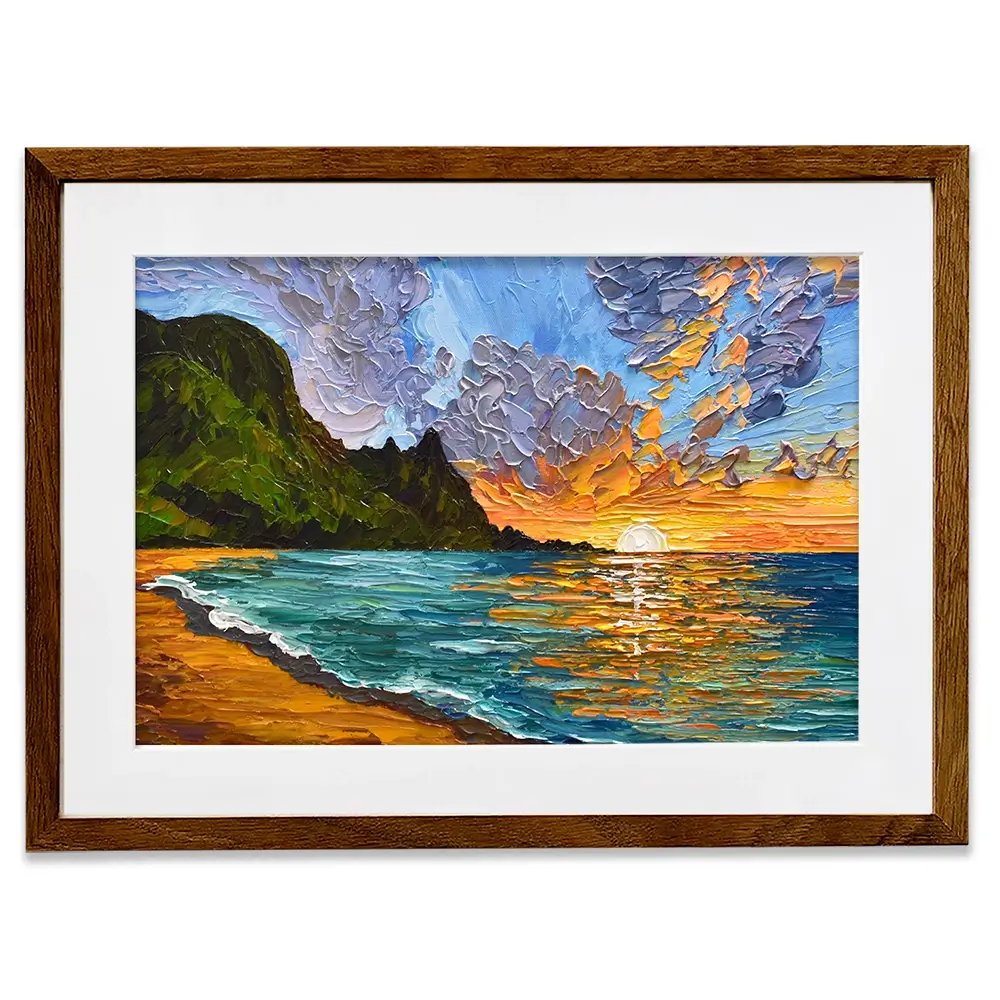 Vibrant Mountain Sunset Framed Art Print Vibrant Mountain Sunset Framed Art Print wall art product Olga Tkachyk