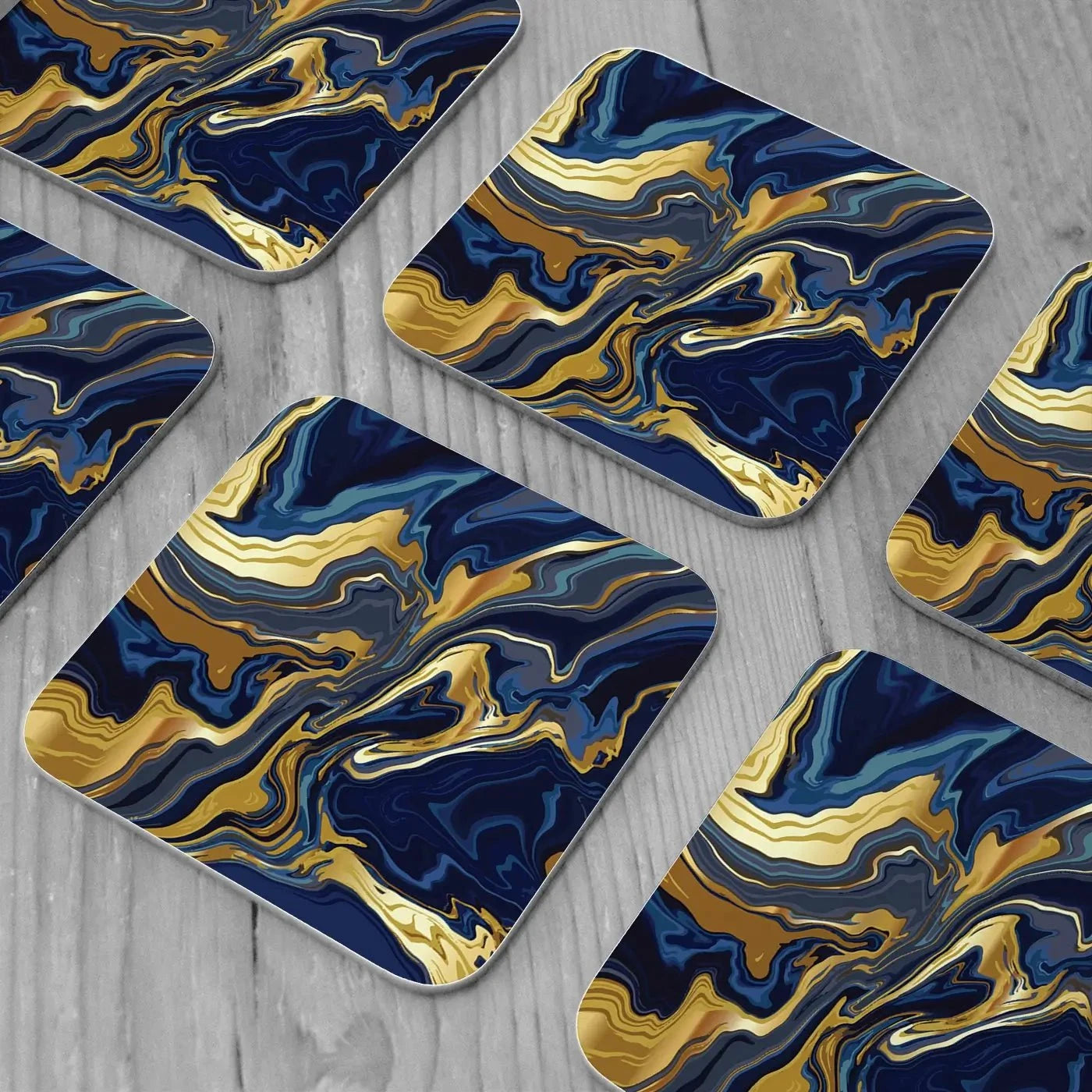 Vibrant Navy Marble Coaster Set Vibrant Navy Marble Coaster Set wall art product vectortwins / Shutterstock