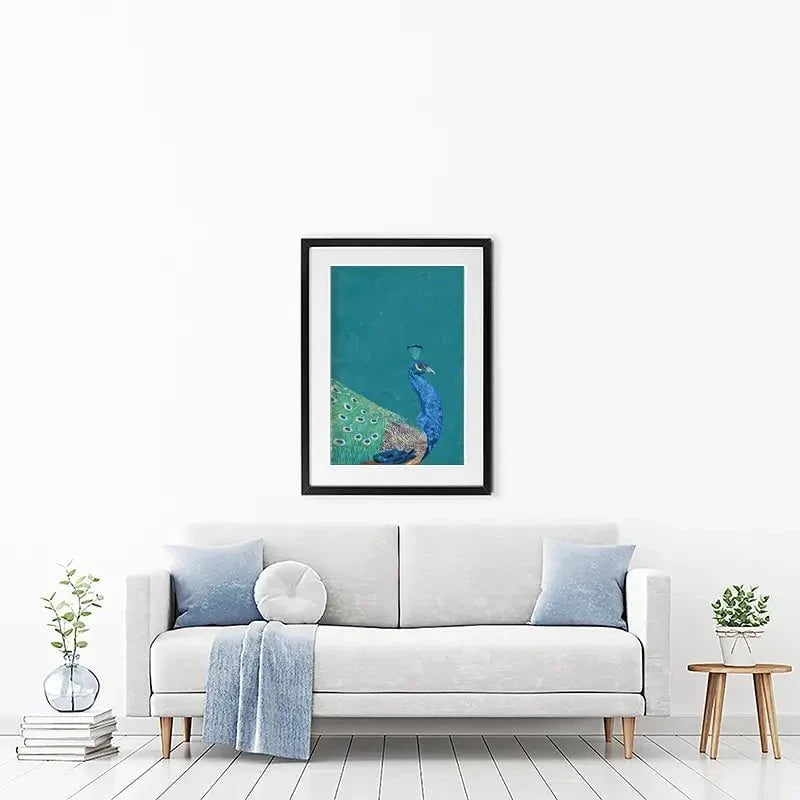 Vibrant Peacock Framed Art Print Vibrant Peacock Framed Art Print wall art product Sarah Manovski