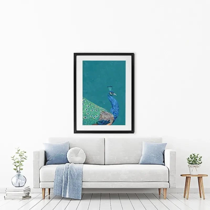 Vibrant Peacock Framed Art Print Vibrant Peacock Framed Art Print wall art product Sarah Manovski