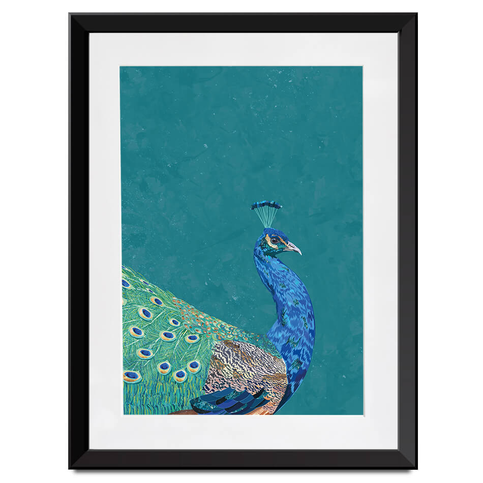 Vibrant Peacock Framed Art Print Vibrant Peacock Framed Art Print wall art product Sarah Manovski