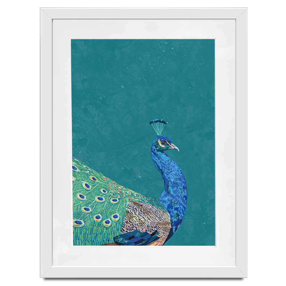 Vibrant Peacock Framed Art Print Vibrant Peacock Framed Art Print wall art product Sarah Manovski