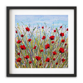 Vibrant Poppies Framed Art Print wall art product Olga Tkachyk