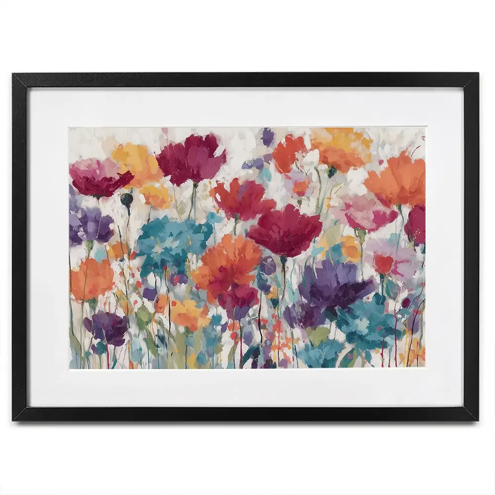 Vibrant Wildflower Field Framed Art Print Vibrant Wildflower Field Framed Art Print wall art product Chromatic Storm Studio