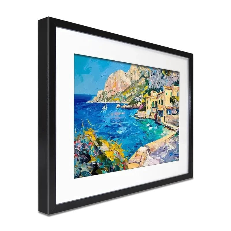 Village By The Sea Framed Art Print Village By The Sea Framed Art Print wall art product Elena Avanesova