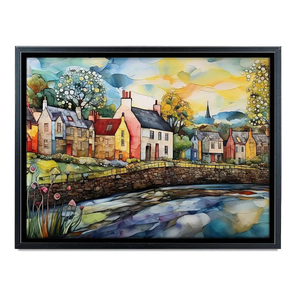 Village Stream Canvas Print Village Stream Canvas Print wall art product David Alexander Elder