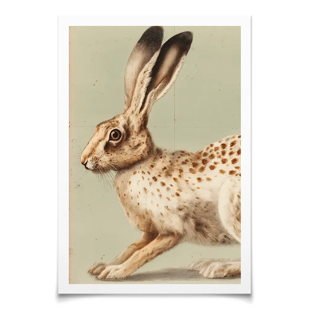 Vintage Hare 2 Art Print Vintage Hare 2 Art Print wall art product Paula Freeman
