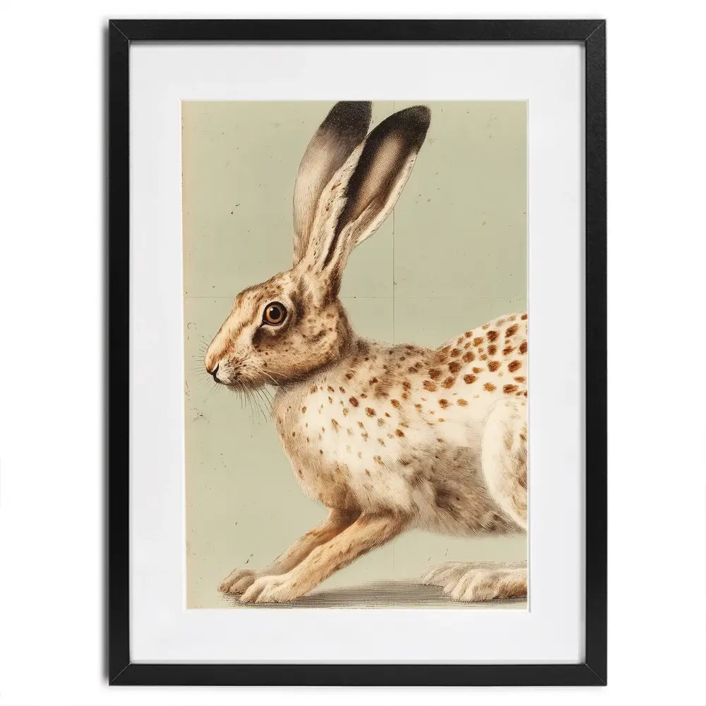 Vintage Hare 2 Framed Art Print Vintage Hare 2 Framed Art Print wall art product Paula Freeman