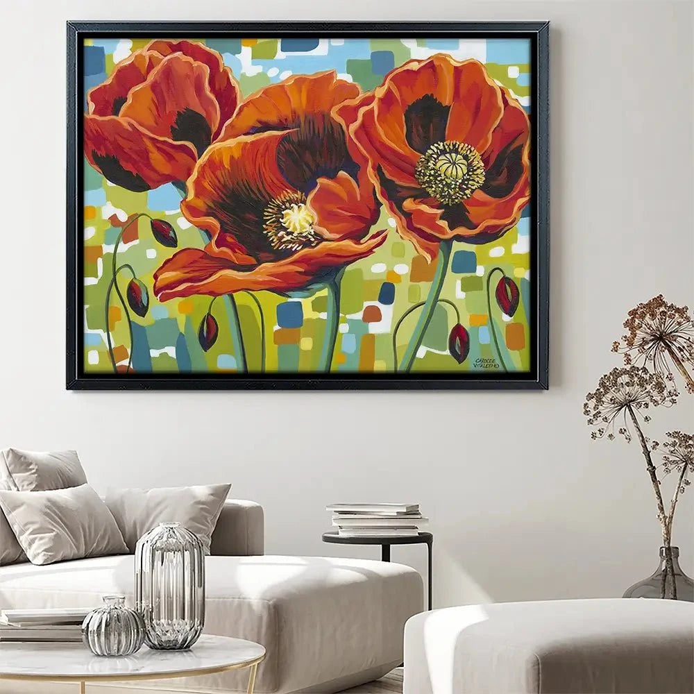 Vivid Poppies Canvas Print Vivid Poppies Canvas Print wall art product Carolee Vitaletti