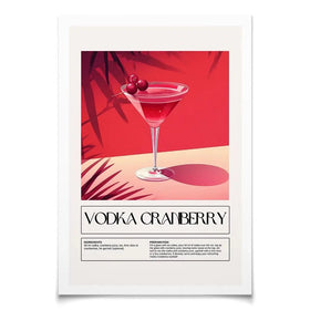 Vodka Cranberry Recipe Art Print Vodka Cranberry Recipe Art Print wall art product Art Print Shop