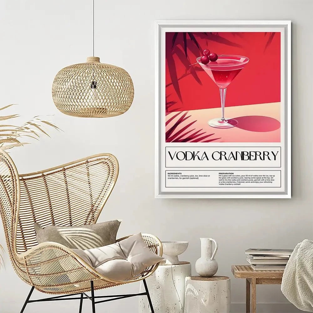 Vodka Cranberry Recipe Canvas Print Vodka Cranberry Recipe Canvas Print wall art product Art Print Shop