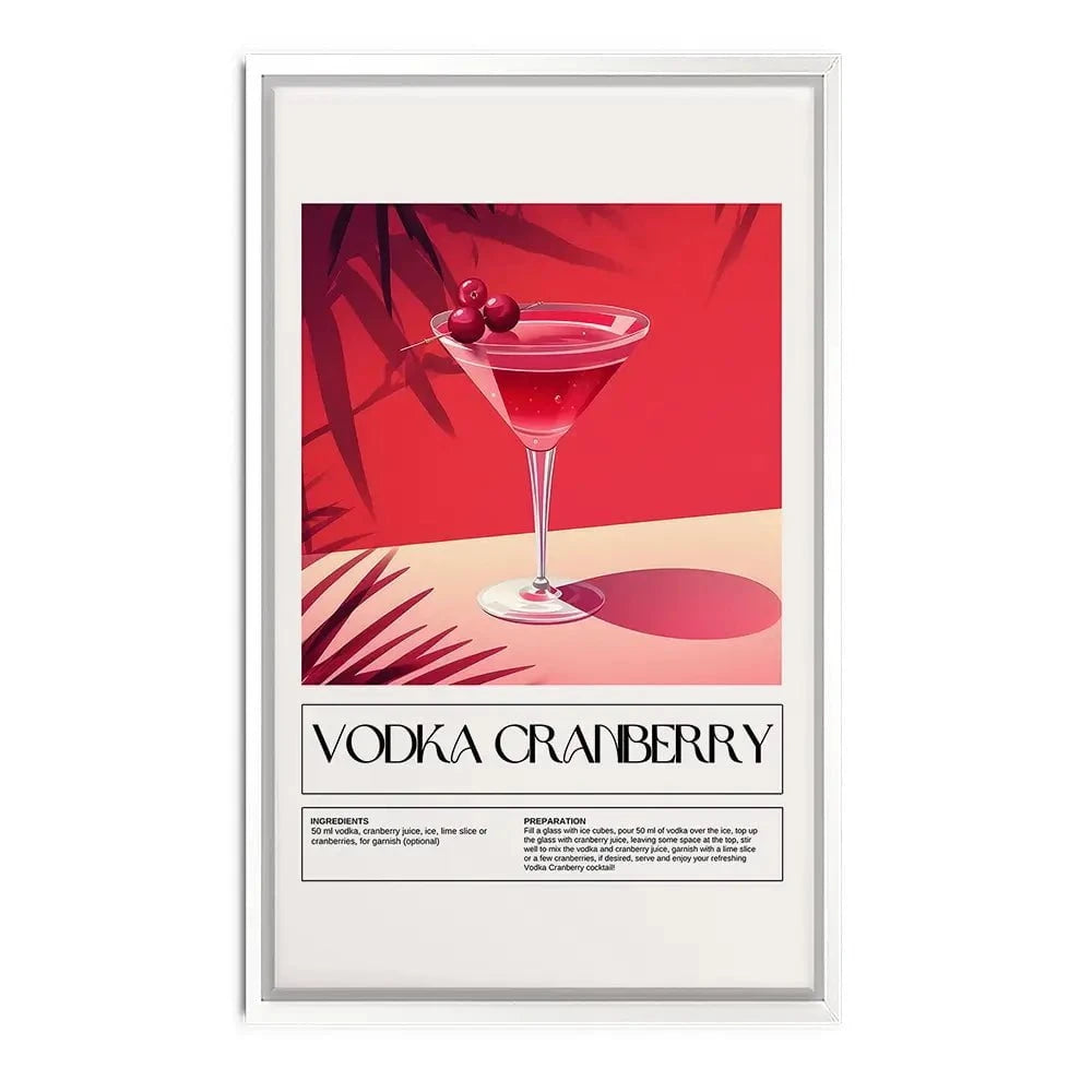 Vodka Cranberry Recipe Canvas Print Vodka Cranberry Recipe Canvas Print wall art product Art Print Shop