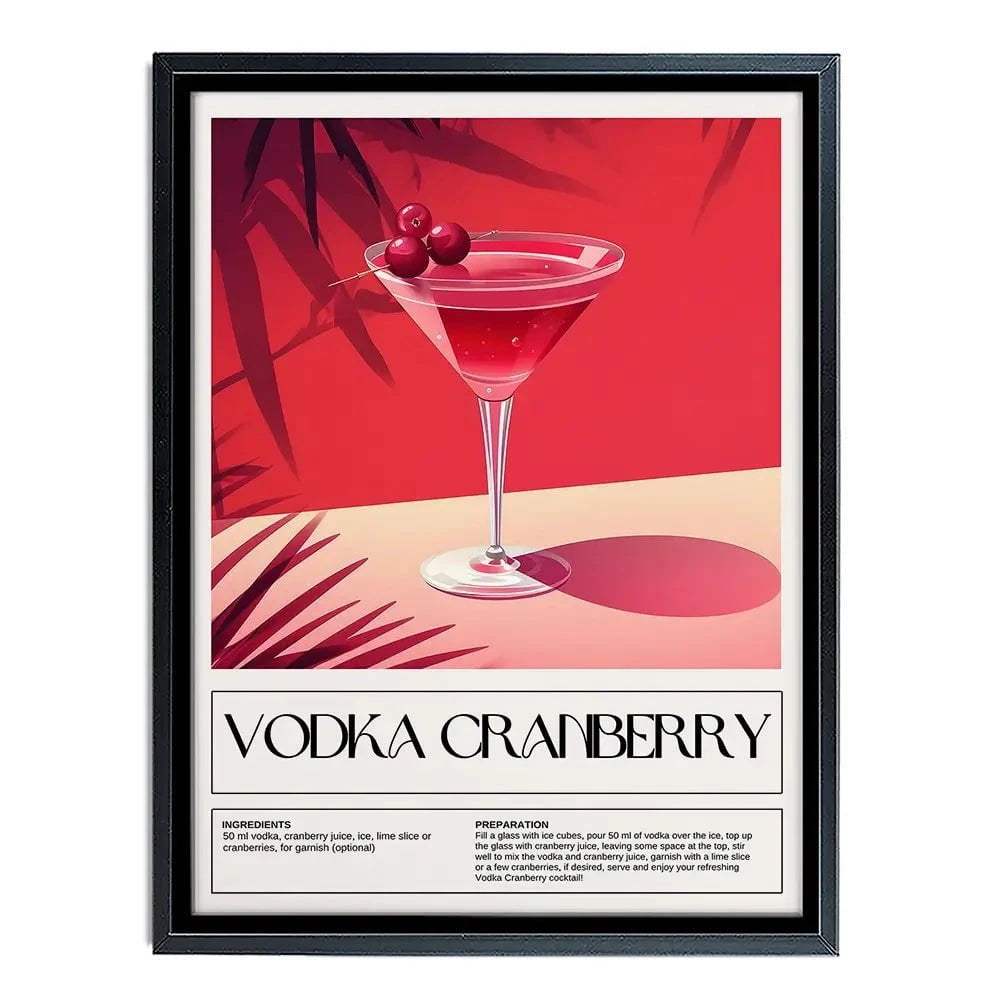 Vodka Cranberry Recipe Canvas Print Vodka Cranberry Recipe Canvas Print wall art product Art Print Shop