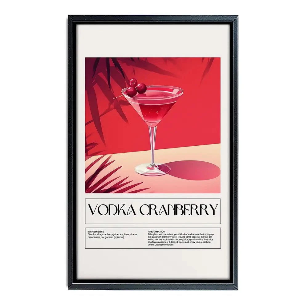 Vodka Cranberry Recipe Canvas Print Vodka Cranberry Recipe Canvas Print wall art product Art Print Shop