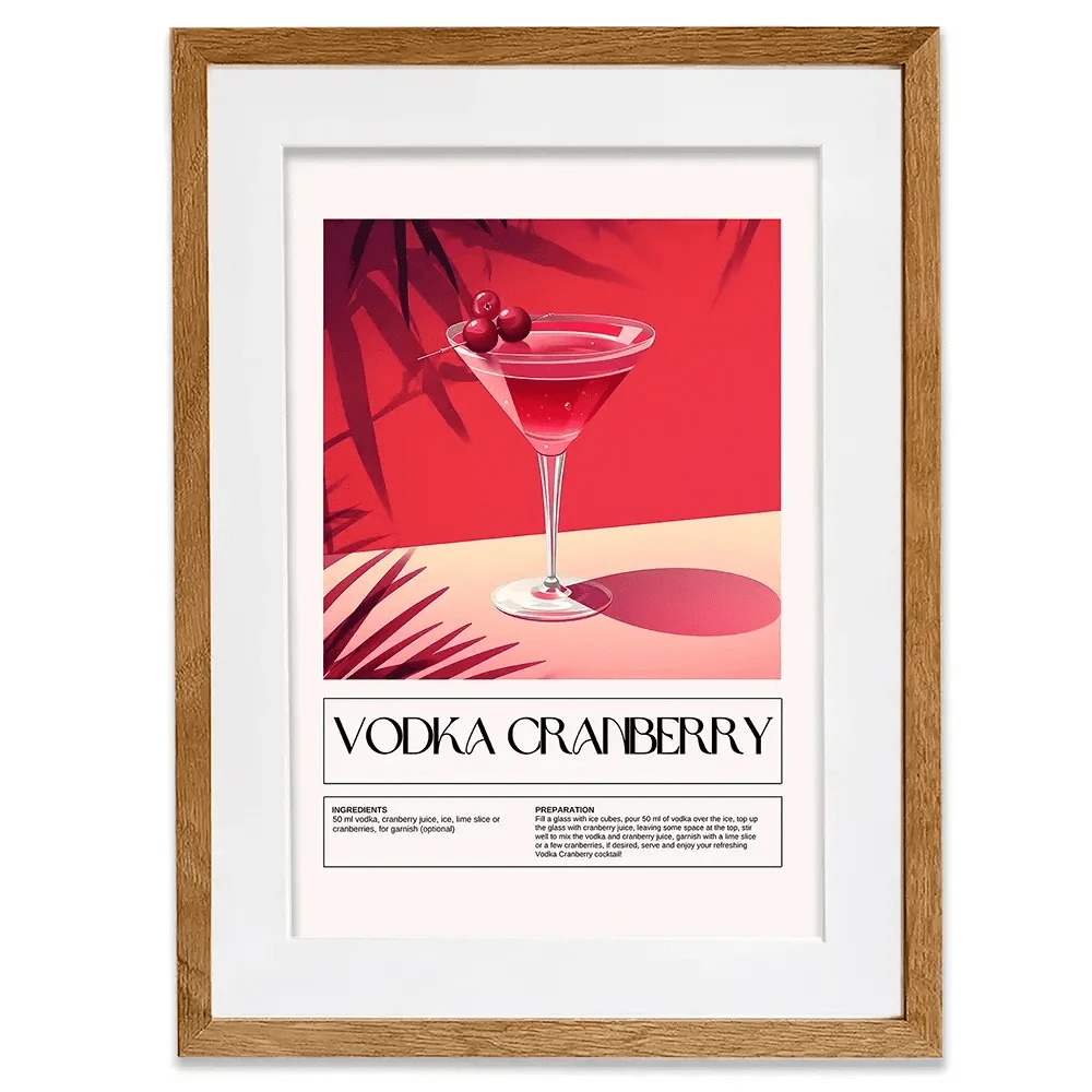 Vodka Cranberry Recipe Framed Art Print Vodka Cranberry Recipe Framed Art Print wall art product Art Print Shop