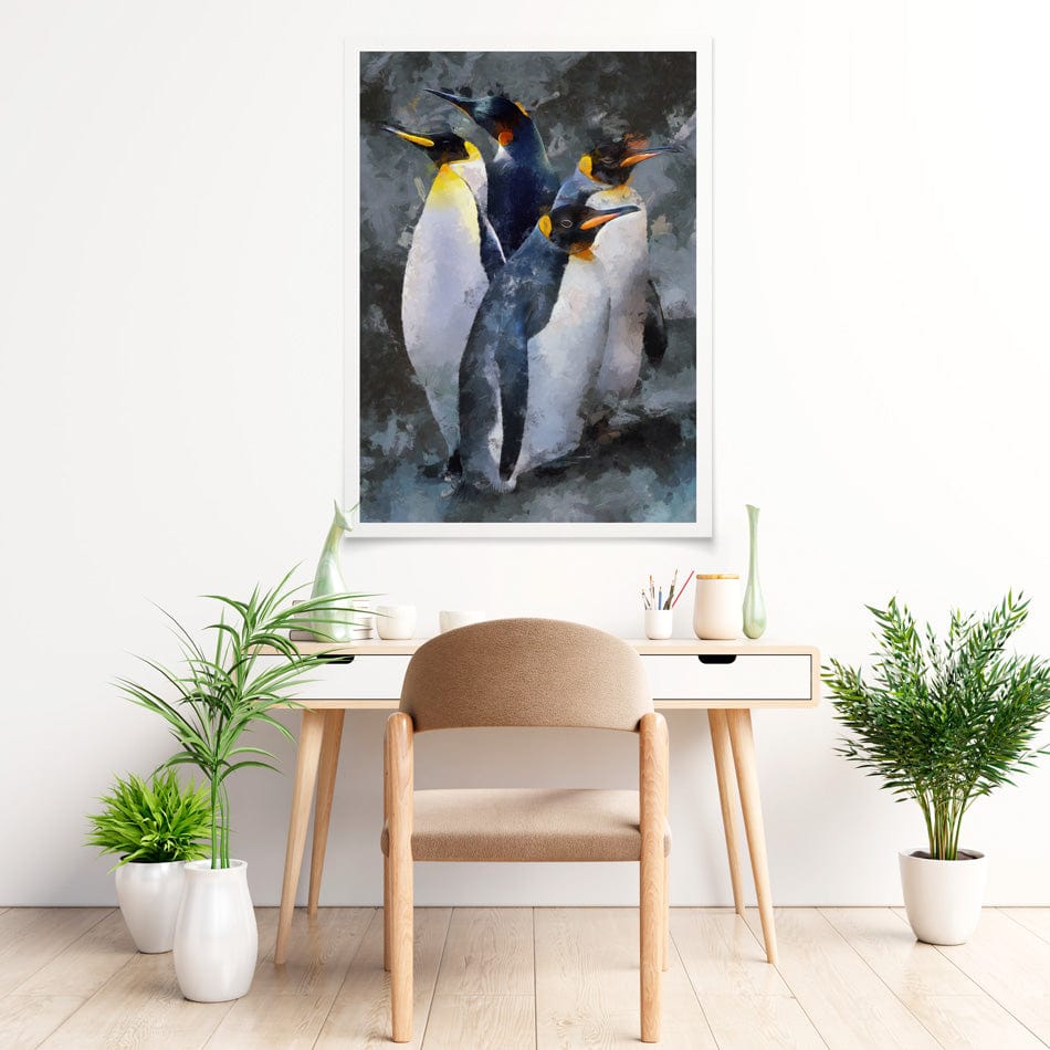 Waddle Of Penguins Art Print wall art product / Shutterstock