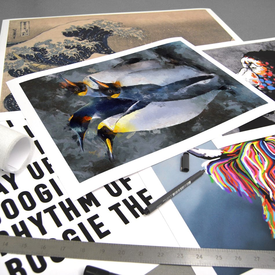 Waddle Of Penguins Art Print wall art product / Shutterstock