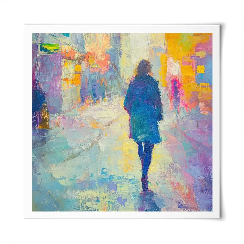 Walking Away Square Art Print Walking Away Square Art Print wall art product Tanya Ocean